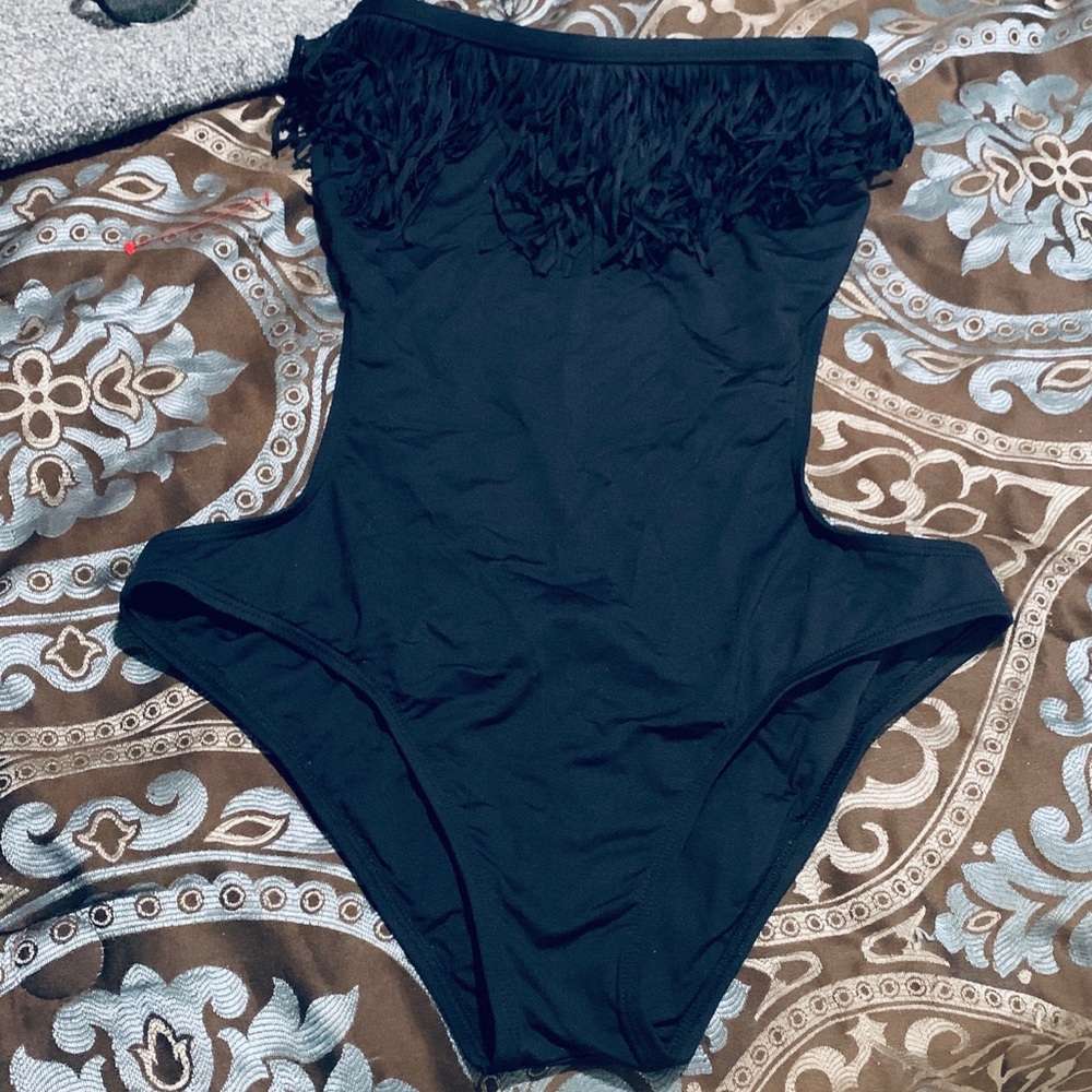 Doll monokini with fringe